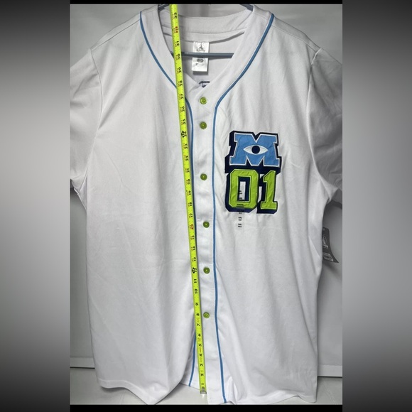 Disney Parks Monsters Inc Mike Wazowski Baseball Jersey Adult  2XL - Picture 1 of 9